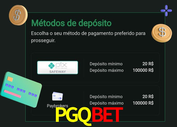 O cassino PGQBET oferece uma grande variedade de métodos de pagamento