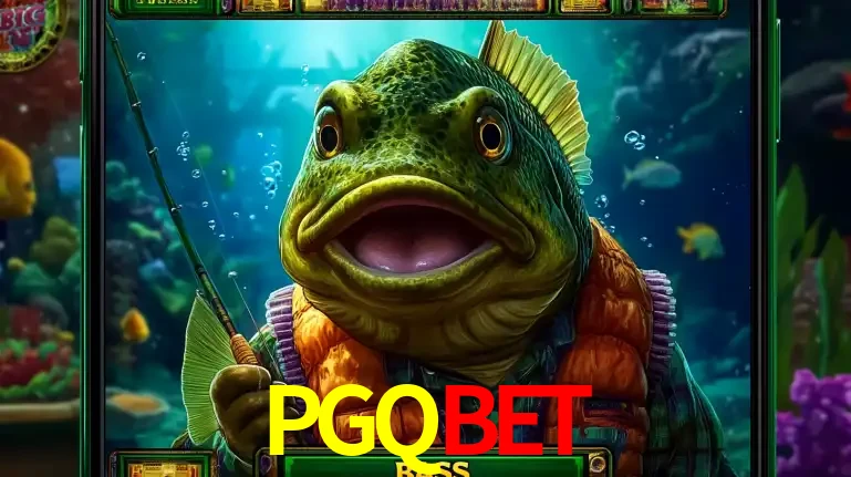 Personagem de peixe pescador do popular jogo de slot com tema de pescaria, uma das emocionantes opções de caça-níqueis para jogar e ganhar no cassino PGQBET.