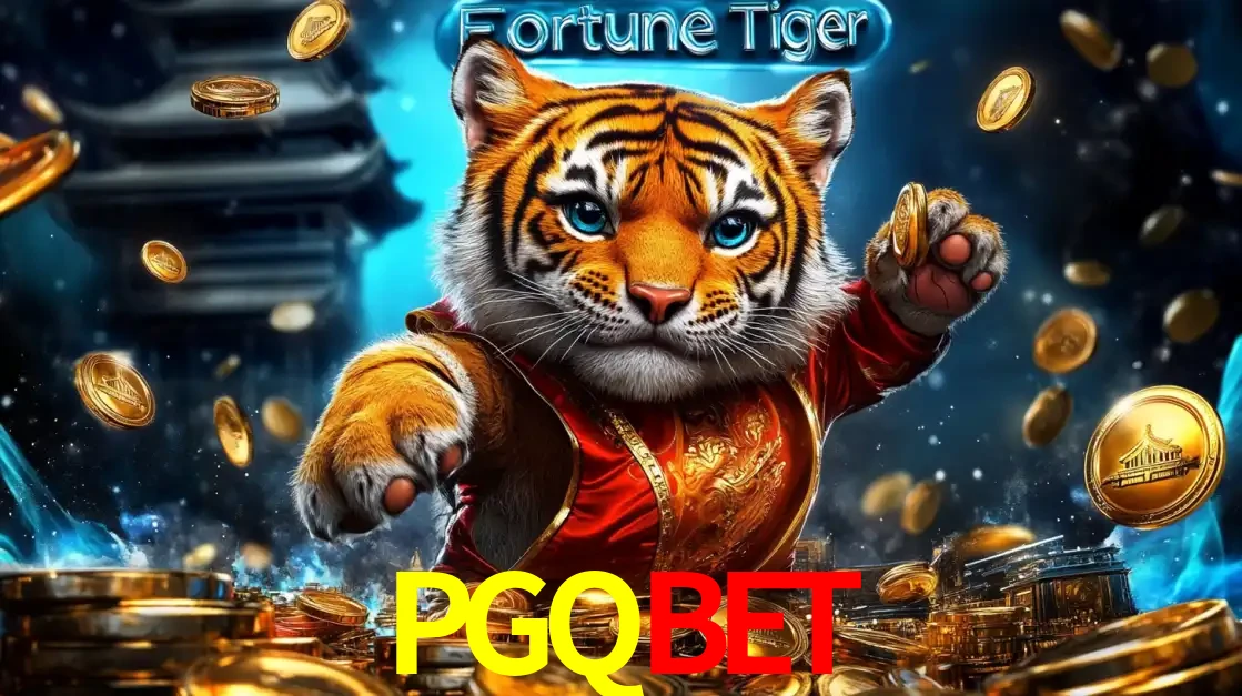 Imagem promocional do jogo de slot Fortune Tiger, com um tigre majestoso em traje tradicional cercado por uma fortuna em moedas de ouro, disponível agora no cassino PGQBET.